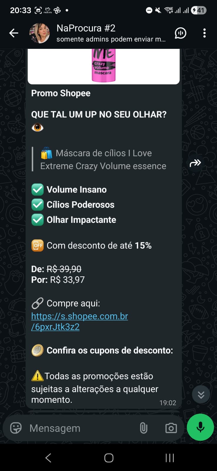Oferta do grupo — Meia calça